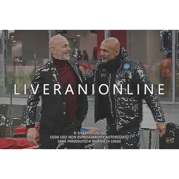 Stefano Pioli allenatore Milan SX e Luciano Spalletti allenatore Napoli DX Milan vs Napoli Campionato Serie A TIM - 18a giornata Milano 19-12-2021 Stadio Giuseppe Meazza - San Siro foto Roberto Garavaglia/ag. Aldo Liverani sas /AGENZIA ALDO LIVERANI SAS