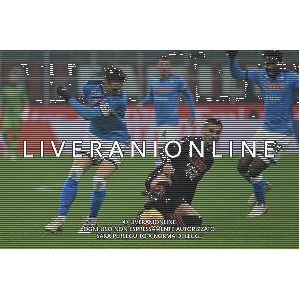 Piotr Zielinski (Napoli) SX e Rade Krunic (Milan) DX Milan vs Napoli Campionato Serie A TIM - 18a giornata Milano 19-12-2021 Stadio Giuseppe Meazza - San Siro foto Roberto Garavaglia/ag. Aldo Liverani sas /AGENZIA ALDO LIVERANI SAS