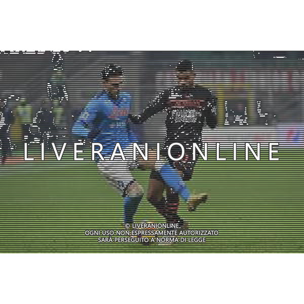 Eljif Elmas (Napoli) SX e Junior Messias (Milan) DX Milan vs Napoli Campionato Serie A TIM - 18a giornata Milano 19-12-2021 Stadio Giuseppe Meazza - San Siro foto Roberto Garavaglia/ag. Aldo Liverani sas /AGENZIA ALDO LIVERANI SAS