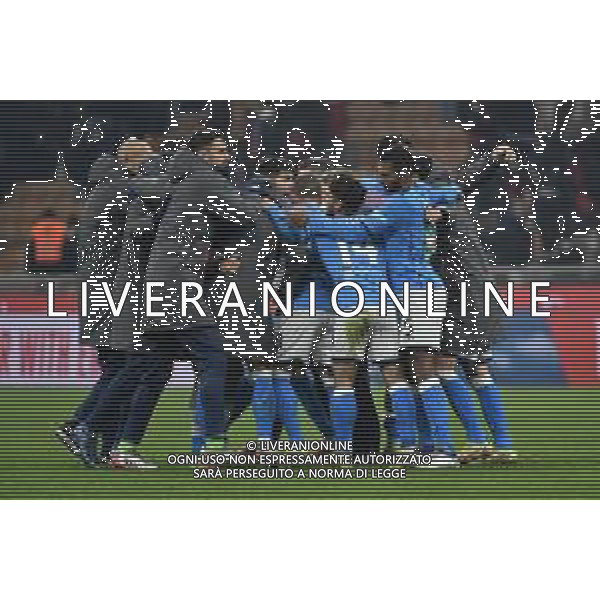 esultanza finale Napoli Milan vs Napoli Campionato Serie A TIM - 18a giornata Milano 19-12-2021 Stadio Giuseppe Meazza - San Siro foto Roberto Garavaglia/ag. Aldo Liverani sas /AGENZIA ALDO LIVERANI SAS
