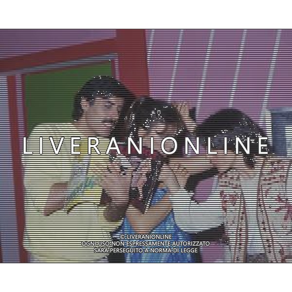 RETROSPETTIVA TEO TEOCOLI ATTORE NELLA FOTO TEO TEOCOLI CON MARIA ROSARIA OMAGGIO NELLA TRASMISSIONE TELEVISIVA “TUTTO COMPRESO“ NELL\'ANNO 1983 AG ALDO LIVERANI SAS