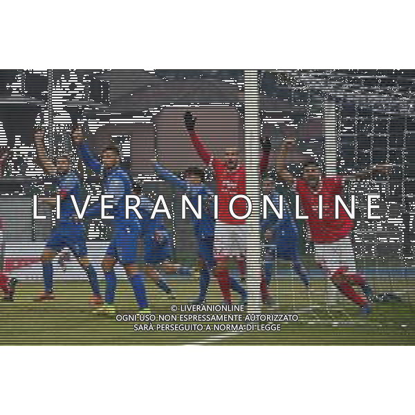 ¬© TVRG esultanza Triestina dopo il gol dell\'1 a 0 Guido Gomez Seregno vs Triestina Campionato Serie C girone A - 20a giornata Seregno (MB) 21-12-2021 Stadio Ferruccio foto Roberto Garavaglia/ag. Aldo Liverani sas/AGENZIA ALDO LIVERANI SAS