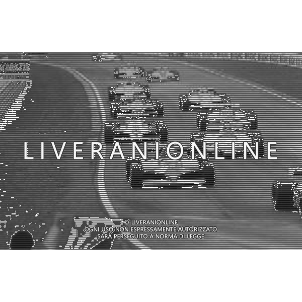 GRAN PREMIO DI SAN MARINO CAMPIONATO MONDIALE DI FORMULA 1, AUTODROMO DI IMOLA 3 MAGGIO 1981 - RETROSPETTIVA Nella foto il pilota Didier Pironi su Ferrari, Alan Jones e John Watson ©Archivio Giovanni Liverani/AGENZIA ALDO LIVERANI SAS