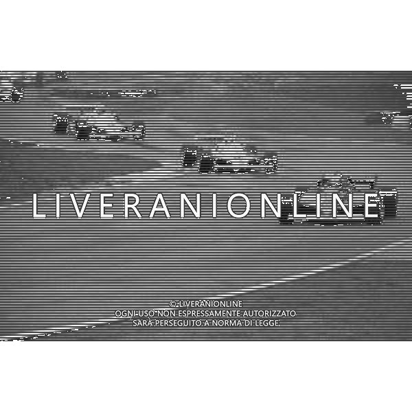 GRAN PREMIO DI SAN MARINO CAMPIONATO MONDIALE DI FORMULA 1, AUTODROMO DI IMOLA 3 MAGGIO 1981 - RETROSPETTIVA Nella foto il pilota Didier Pironi su Ferrari, Carlos Reutemann e Alan Jones ©Archivio Giovanni Liverani/AGENZIA ALDO LIVERANI SAS