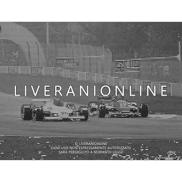 GRAN PREMIO DI SAN MARINO CAMPIONATO MONDIALE DI FORMULA 1, AUTODROMO DI IMOLA 3 MAGGIO 1981 - RETROSPETTIVA Nella foto il pilota Keke Rosberg su Fittipaldi-Ford Cosworth e Derek Daly ©Archivio Giovanni Liverani/AGENZIA ALDO LIVERANI SAS