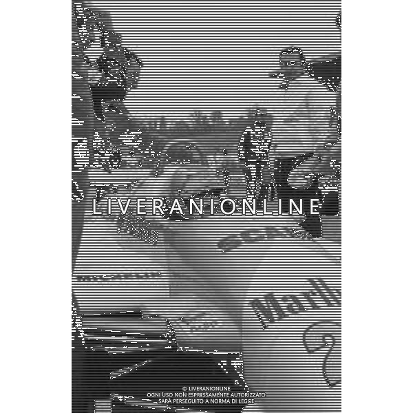 GRAN PREMIO DI SAN MARINO CAMPIONATO MONDIALE DI FORMULA 1, AUTODROMO DI IMOLA 3 MAGGIO 1981 - RETROSPETTIVA Nella foto il pilota Mario Andretti su Alfa Romeo ©Archivio Giovanni Liverani/AGENZIA ALDO LIVERANI SAS