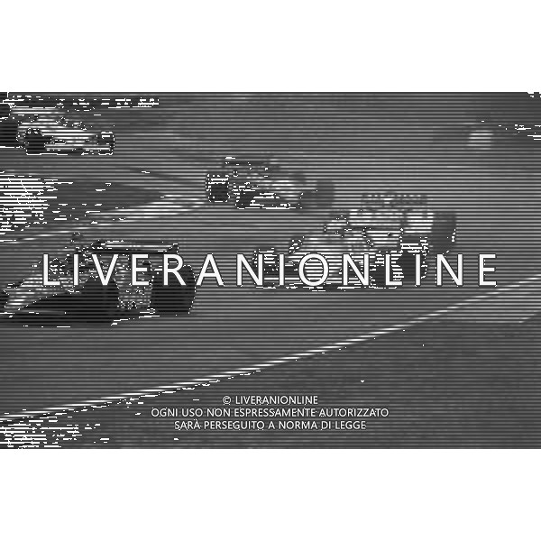 GRAN PREMIO DI SAN MARINO CAMPIONATO MONDIALE DI FORMULA 1, AUTODROMO DI IMOLA 3 MAGGIO 1981 - RETROSPETTIVA Nella foto il pilota Michele Alboreto su Tyrrell-Ford Cosworth e Andrea De Cesaris ©Archivio Giovanni Liverani/AGENZIA ALDO LIVERANI SAS