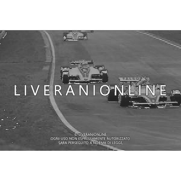 GRAN PREMIO DI SAN MARINO CAMPIONATO MONDIALE DI FORMULA 1, AUTODROMO DI IMOLA 3 MAGGIO 1981 - RETROSPETTIVA Nella foto il pilota Nelson Piquet su Brabham-Ford Cosworth e Jacques Laffite ©Archivio Giovanni Liverani/AGENZIA ALDO LIVERANI SAS