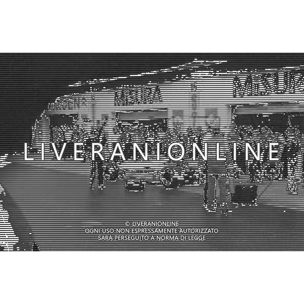 GRAN PREMIO DI SAN MARINO CAMPIONATO MONDIALE DI FORMULA 1, AUTODROMO DI IMOLA 3 MAGGIO 1981 - RETROSPETTIVA Nella foto Pit Stop ai Box scuderia ©Archivio Giovanni Liverani/AGENZIA ALDO LIVERANI SAS