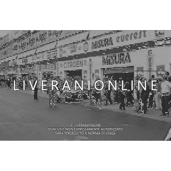 GRAN PREMIO DI SAN MARINO CAMPIONATO MONDIALE DI FORMULA 1, AUTODROMO DI IMOLA 3 MAGGIO 1981 - RETROSPETTIVA Nella foto Pit Stop ai Box scuderia ©Archivio Giovanni Liverani/AGENZIA ALDO LIVERANI SAS