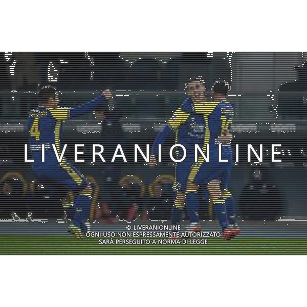 GriffoniE/LMedia - Hellas Verona FC vs ACF Fiorentina - italian soccer Serie A match 2021/2022 22 December 2021 - Marcantonio Bentegodi stadium, Verona, Italy Photo showing: Verona\'s Kevin Lasagna celebrates after scoring a goal 1-0 @GriffoniE/LMedia/AGENZIA ALDO LIVERANI SAS