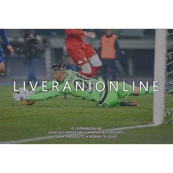 GriffoniE/LMedia - Hellas Verona FC vs ACF Fiorentina - italian soccer Serie A match 2021/2022 22 December 2021 - Marcantonio Bentegodi stadium, Verona, Italy Photo showing: Verona\'s Lorenzo Montipo saves a goal @GriffoniE/LMedia/AGENZIA ALDO LIVERANI SAS