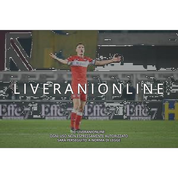 GriffoniE/LMedia - Hellas Verona FC vs ACF Fiorentina - italian soccer Serie A match 2021/2022 22 December 2021 - Marcantonio Bentegodi stadium, Verona, Italy Photo showing: Disappointment of Fiorentina\'s Nikola Milenkovic @GriffoniE/LMedia/AGENZIA ALDO LIVERANI SAS