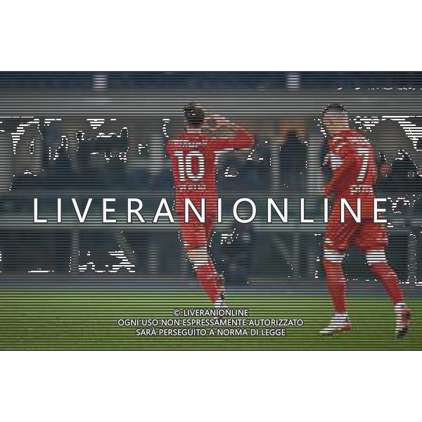 GriffoniE/LMedia - Hellas Verona FC vs ACF Fiorentina - italian soccer Serie A match 2021/2022 22 December 2021 - Marcantonio Bentegodi stadium, Verona, Italy Photo showing: Verona\'s Giancluca Caprari celebrates after scoring a goal 1-1 @GriffoniE/LMedia/AGENZIA ALDO LIVERANI SAS