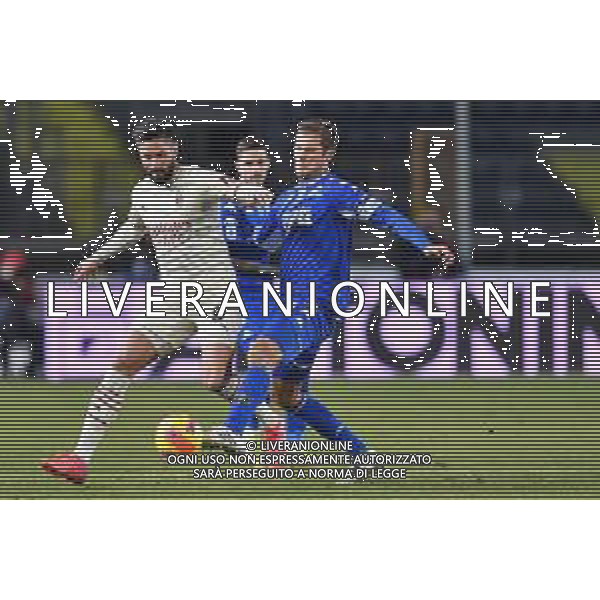 GuglielmiL/LMedia - Empoli FC vs AC Milan - italian soccer Serie A match 2021/2022 22 December 2021 - Carlo Castellani stadium, Empoli, Italy Photo showing: Olivier Giroud (Milan) and Simone Romagnoli (Empoli) @GuglielmiL/LMedia/AGENZIA ALDO LIVERANI SAS