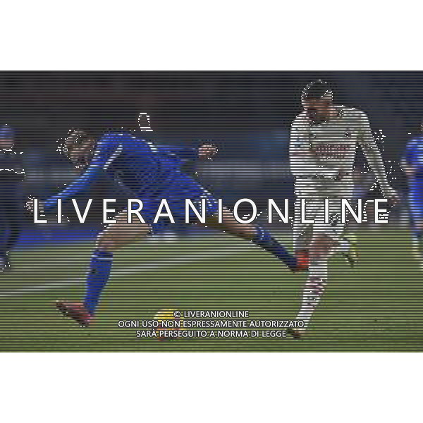 GuglielmiL/LMedia - Empoli FC vs AC Milan - italian soccer Serie A match 2021/2022 22 December 2021 - Carlo Castellani stadium, Empoli, Italy Photo showing: Szymon Zurkowski (Empoli) and Theo Hernandez (Milan) @GuglielmiL/LMedia/AGENZIA ALDO LIVERANI SAS