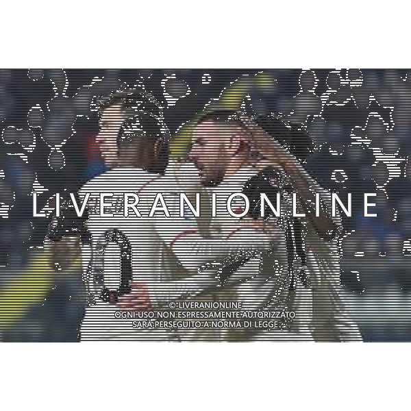 GuglielmiL/LMedia - Empoli FC vs AC Milan - italian soccer Serie A match 2021/2022 22 December 2021 - Carlo Castellani stadium, Empoli, Italy Photo showing: Milan players celebrate after a goal @GuglielmiL/LMedia AG ALDO LIVERANI SAS