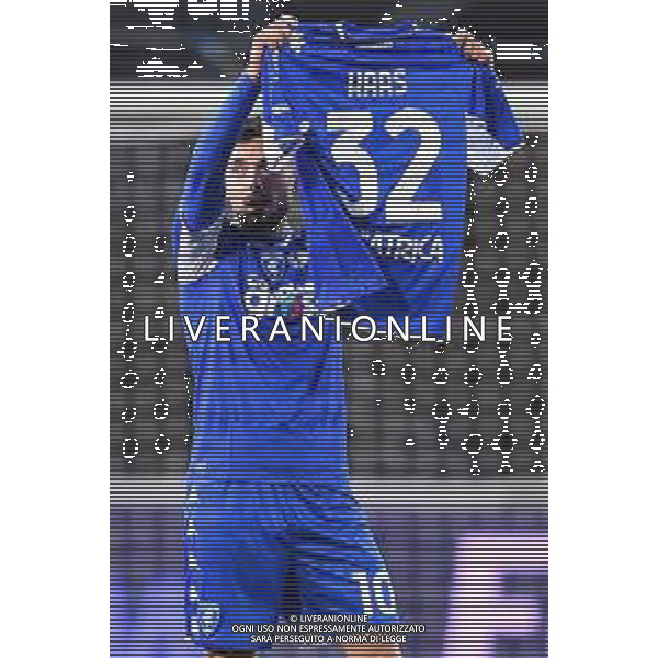 GuglielmiL/LMedia - Empoli FC vs AC Milan - italian soccer Serie A match 2021/2022 22 December 2021 - Carlo Castellani stadium, Empoli, Italy Photo showing: Nedim Bajrami (Empoli) celebrates after scoring a goal @GuglielmiL/LMedia AG ALDO LIVERANI SAS