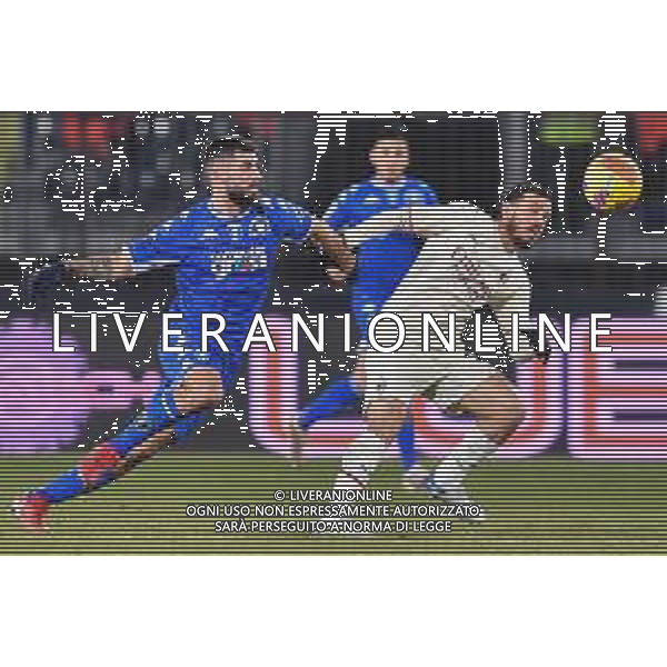GuglielmiL/LMedia - Empoli FC vs AC Milan - italian soccer Serie A match 2021/2022 22 December 2021 - Carlo Castellani stadium, Empoli, Italy Photo showing: Alessandro Florenzi (Milan) and Patrick Cutrone (Empoli) @GuglielmiL/LMedia AG ALDO LIVERANI SAS