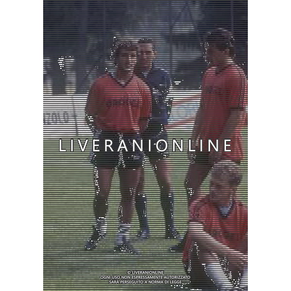 RETROSPETTIVA ROBERTO BORDIN CALCIATORE NELLA FOTO ROBERTO BORDIN CON LA MAGLIA DEL CESENA CALCIO NELL\'ANNO 1988-1989 AG ALDO LIVERANI SAS