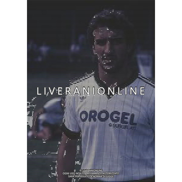 RETROSPETTIVA ROBERTO BORDIN CALCIATORE NELLA FOTO ROBERTO BORDIN CON LA MAGLIA DEL CESENA CALCIO NELL\'ANNO 1988-1989 AG ALDO LIVERANI SAS