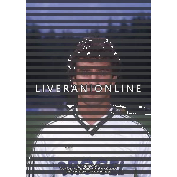 RETROSPETTIVA ROBERTO BORDIN CALCIATORE NELLA FOTO ROBERTO BORDIN CON LA MAGLIA DEL CESENA CALCIO NELL\'ANNO 1988-1989 AG ALDO LIVERANI SAS