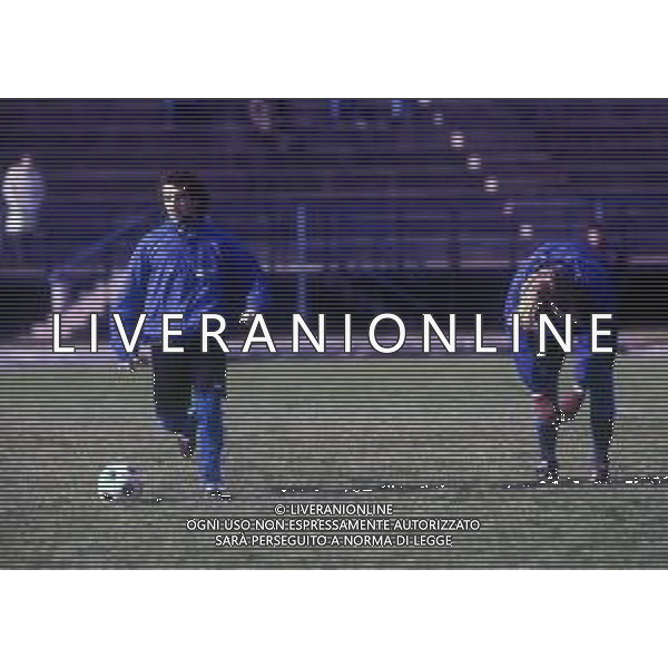 RETROSPETTIVA ROBERTO BORDIN CALCIATORE NELLA FOTO ROBERTO BORDIN CON LA MAGLIA DELL\'ATALANTA CALCIO NELL\'ANNO 1989-1990 AG ALDO LIVERANI SAS