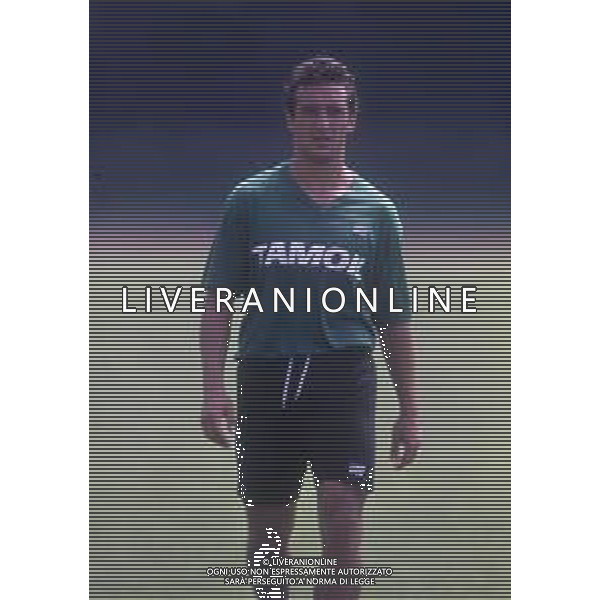 RETROSPETTIVA ROBERTO BORDIN CALCIATORE NELLA FOTO ROBERTO BORDIN CON LA MAGLIA DELL\'ATALANTA CALCIO NELL\'ANNO 1990-1991 AG ALDO LIVERANI SAS