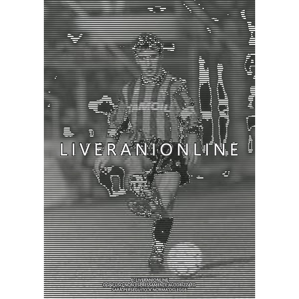 RETROSPETTIVA ROBERTO BORDIN CALCIATORE NELLA FOTO ROBERTO BORDIN CON LA MAGLIA DELL\'ATALANTA CALCIO AG ALDO LIVERANI SAS