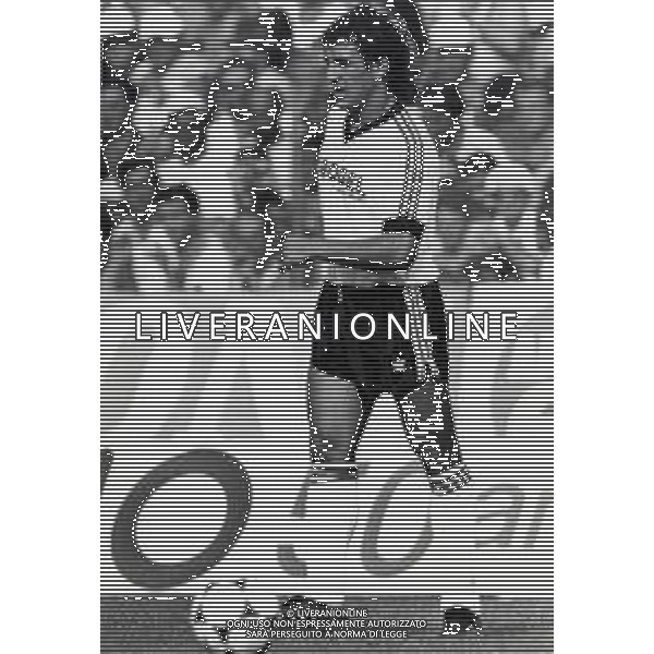 RETROSPETTIVA ROBERTO BORDIN CALCIATORE NELLA FOTO ROBERTO BORDIN CON LA MAGLIA DEL CESENA CALCIO AG ALDO LIVERANI SAS