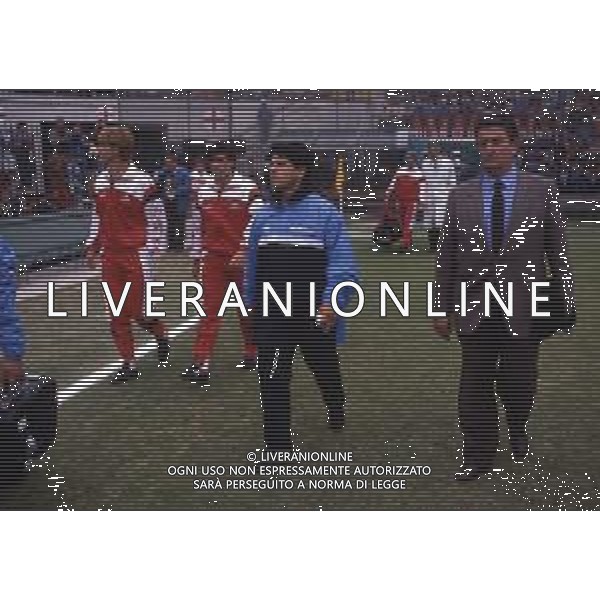 RETROSPETTIVA HUGO MARADONA CALCIATORE NELLA FOTO HUGO MARADONA CON LA MAGLIA DELL\'ASCOLI CALCIO AG ALDO LIVERANI SAS