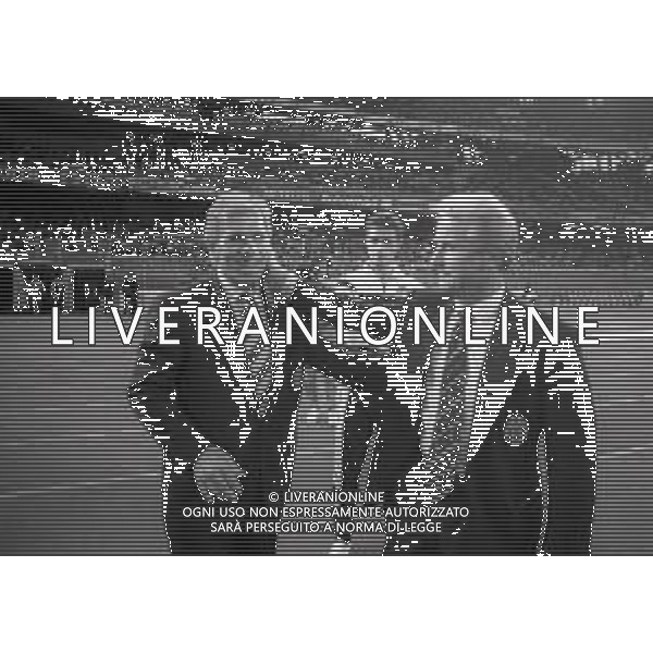 RETROSPETTIVA NEVIO SCALA ALLENATORE PARMA CALCIO NELLA FOTO NEVIO SCALA ALLENATORE PARMA CALCIO NELL\'ANNO 1991-1992 CON GIOVANNI TRAPATTONI ALLENATORE JUVENTUS AG ALDO LIVERANI SAS