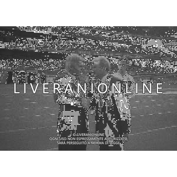 RETROSPETTIVA NEVIO SCALA ALLENATORE PARMA CALCIO NELLA FOTO NEVIO SCALA ALLENATORE PARMA CALCIO NELL\'ANNO 1991-1992 CON GIOVANNI TRAPATTONI ALLENATORE JUVENTUS AG ALDO LIVERANI SAS