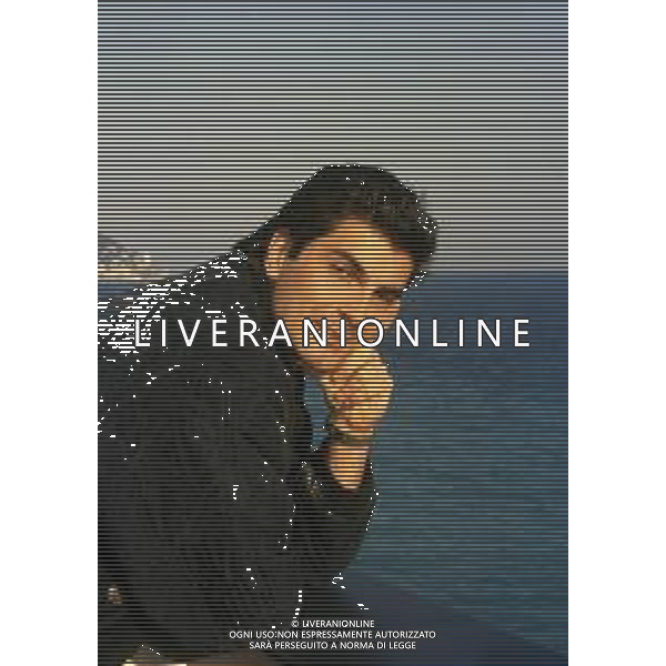 RETROSPETTIVA TYRONE POWER JUNIOR CANTANTE NELLA FOTO TYRONE POWER JUNIOR A SANREMO NELL\'ANNO 1991 AG ALDO LIVERANI SAS