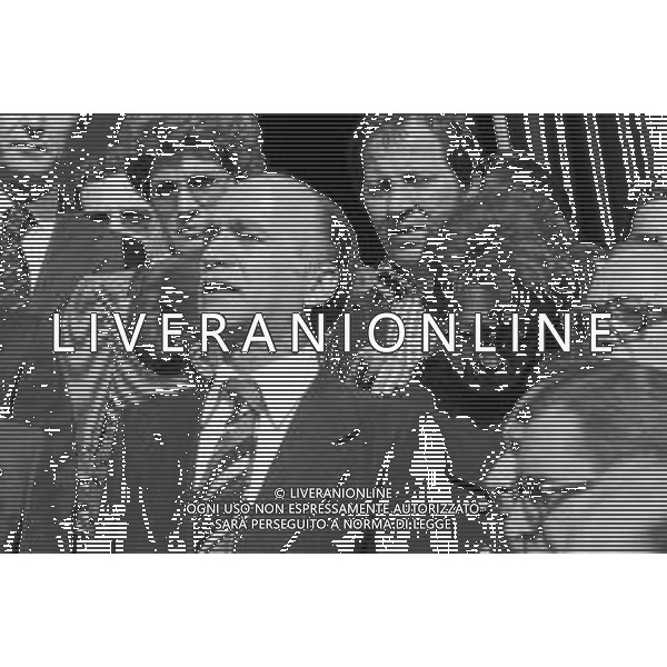 MILANO 03/05/1975 - FUNERALI di SERGIO RAMELLI, aggredito il 13 Aprile da militanti dell\'ultra sinistra che lo colpirono alla testa con chiavii inglesi e sbarre di ferro. NELLA FOTO LA MADRE ANITA CON GIORGIO ALMIRANTE ©Archivio Giovanni Liverani/AG. ALDO LIVERANI SAS