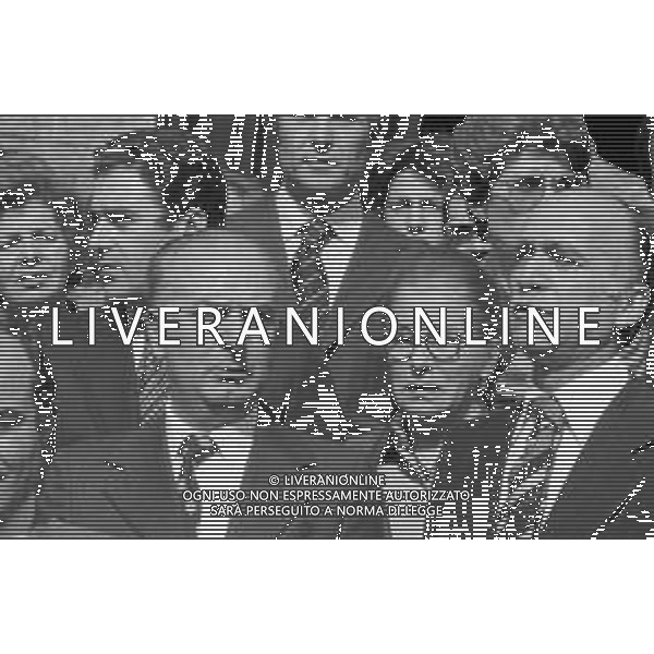MILANO 03/05/1975 - FUNERALI di SERGIO RAMELLI, aggredito il 13 Aprile da militanti dell\'ultra sinistra che lo colpirono alla testa con chiavii inglesi e sbarre di ferro. NELLA FOTO FRANCO SERVELLO E GIORGIO ALMIRANTE ©Archivio Giovanni Liverani/AG. ALDO LIVERANI SAS