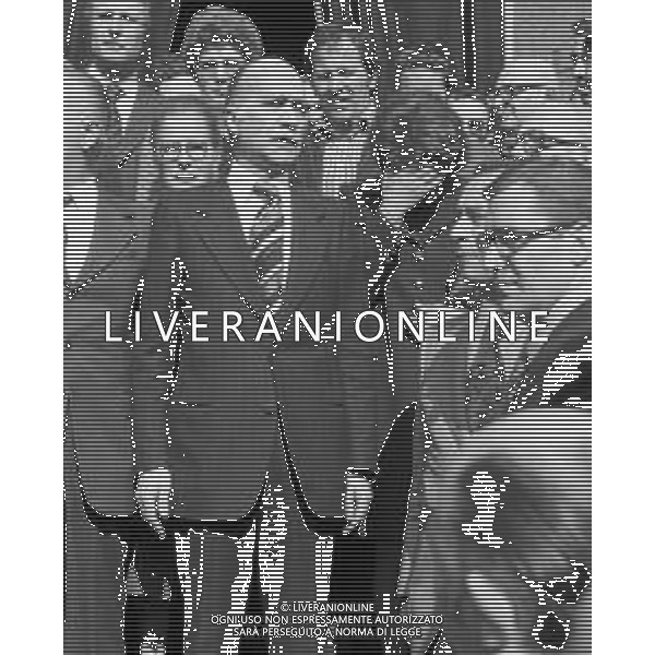 MILANO 03/05/1975 - FUNERALI di SERGIO RAMELLI, aggredito il 13 Aprile da militanti dell\'ultra sinistra che lo colpirono alla testa con chiavii inglesi e sbarre di ferro. NELLA FOTO LA MADRE ANITA CON GIORGIO ALMIRANTE ©Archivio Giovanni Liverani/AG. ALDO LIVERANI SAS