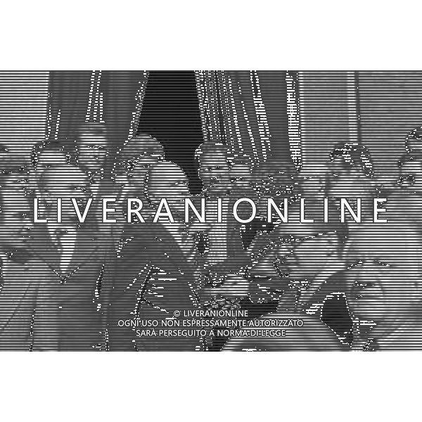 MILANO 03/05/1975 - FUNERALI di SERGIO RAMELLI, aggredito il 13 Aprile da militanti dell\'ultra sinistra che lo colpirono alla testa con chiavii inglesi e sbarre di ferro. NELLA FOTO LA MADRE ANITA CON GIORGIO ALMIRANTE E FRANCO SERVELLO ©Archivio Giovanni Liverani/AG. ALDO LIVERANI SAS