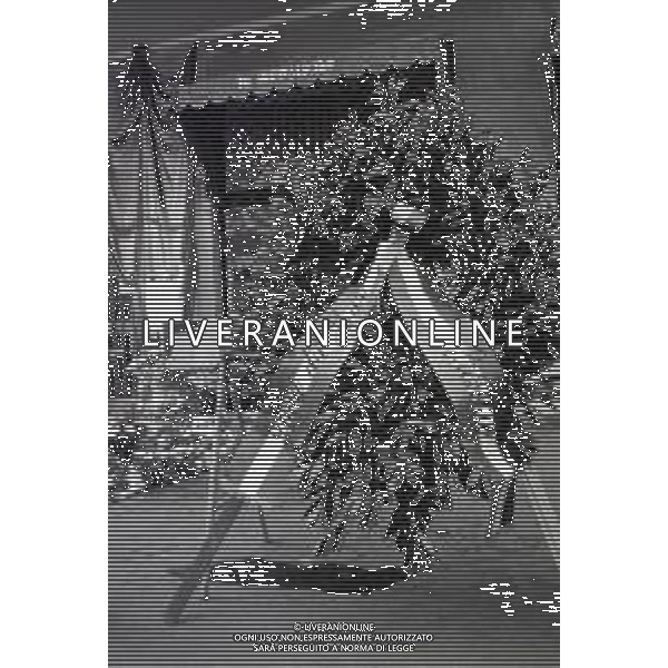 MILANO 03/05/1975 - FUNERALI di SERGIO RAMELLI, aggredito il 13 Aprile da militanti dell\'ultra sinistra che lo colpirono alla testa con chiavii inglesi e sbarre di ferro. NELLA FOTO CORONE E FIORI DAVANTI ALLA SUA ABITAZIONE, in via Amadeo ©Archivio Giovanni Liverani/AG. ALDO LIVERANI SAS