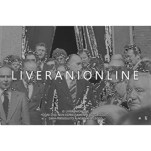 MILANO 03/05/1975 - FUNERALI di SERGIO RAMELLI, aggredito il 13 Aprile da militanti dell\'ultra sinistra che lo colpirono alla testa con chiavii inglesi e sbarre di ferro. NELLA FOTO LA MADRE ANITA CON GIORGIO ALMIRANTE E FRANCO SERVELLO ©Archivio Giovanni Liverani/AG. ALDO LIVERANI SAS