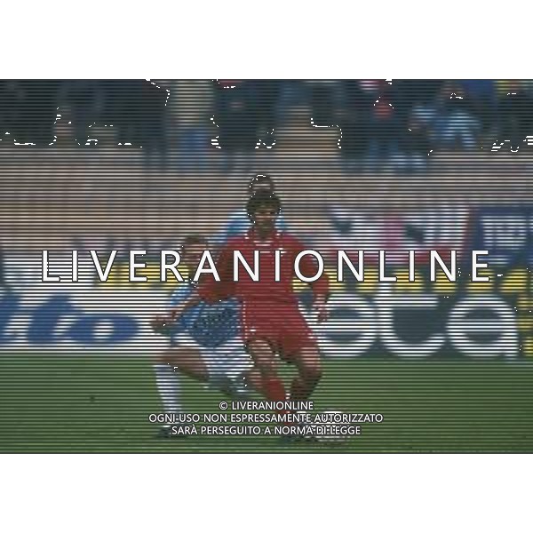 RETROSPETTIVA STEFANO SACCHETTI CALCIATORE NELLA FOTO STEFANO SACCHETTI CON LA MAGLIA DEL PIACENZA CALCIO AG ALDO LIVERANI SAS