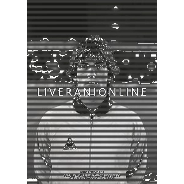 RETROSPETTIVA PIETRO MARIANI CALCIATORE NELLA FOTOT PIETRO MARIANI CON LA MAGLIA UNDER 21 NAZIONALE ITALIANA NELL\'ANNO 1980-1981 AG ALDO LIVERANI SAS