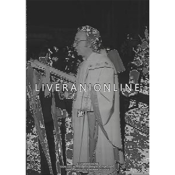 RETROSPETTIVA PADRE ELIGIO PSEUDONIMO DI PADRE ANGELO GELMINI ASSISTENTE SPIRITUALE NELLA FOTO PADRE ELIGIO A UNA FUNZIONE NELL\'ANNO 1973 AG ALDO LIVERANI SAS