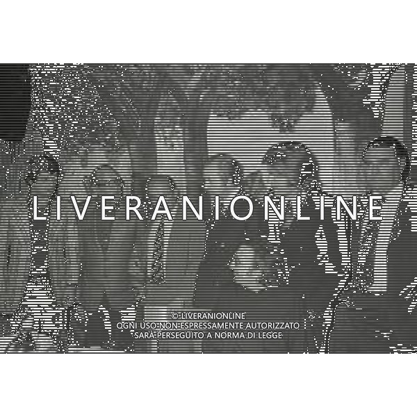 RETROSPETTIVA PADRE ELIGIO PSEUDONIMO DI PADRE ANGELO GELMINI ASSISTENTE SPIRITUALE  NELLA FOTO PADRE ELIGIO A UNA FUNZIONE NELL\'ANNO 1974 CON NEREO ROCCO GIANNI RIVERA E NINO BENVENUTI AG ALDO LIVERANI SAS 