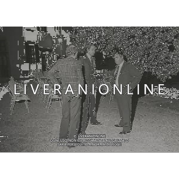 RETROSPETTIVA PADRE ELIGIO PSEUDONIMO DI PADRE ANGELO GELMINI ASSISTENTE SPIRITUALE  NELLA FOTO PADRE ELIGIO A COZZO LOMELLINA NELL\'ANNO 1975 NEREO ROCCO AG ALDO LIVERANI SAS  
