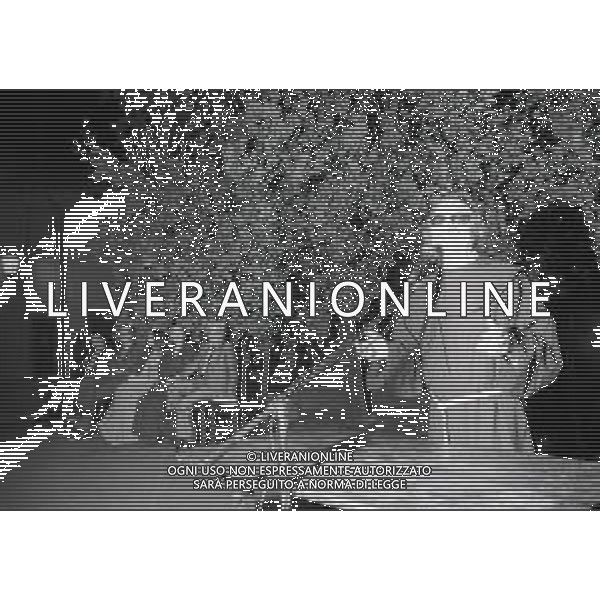 RETROSPETTIVA PADRE ELIGIO PSEUDONIMO DI PADRE ANGELO GELMINI ASSISTENTE SPIRITUALE  NELLA FOTO PADRE ELIGIO A COZZO LOMELLINA NELL\'ANNO 1975 AG ALDO LIVERANI SAS  