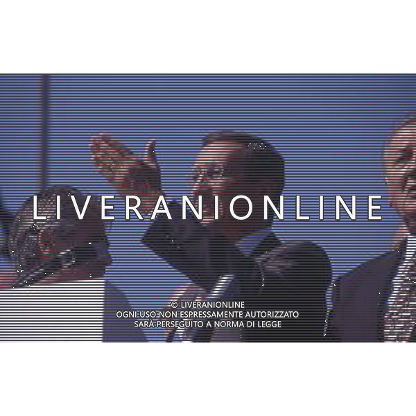 RETROSPETTIVA GIANFRANCO FINI POLITICO NELLA FOTO GIANFRANCO FINI COMIZIO AL CASTELLO SFORZESCO A MILANO IL GIORNO 14-09-1996 AG ALDO LIVERANI SAS