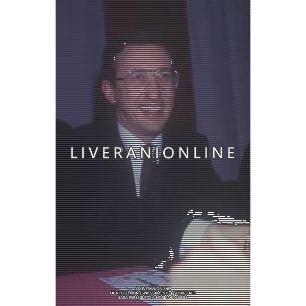 RETROSPETTIVA GIANFRANCO FINI POLITICO NELLA FOTO GIANFRANCO FINI A MILANO NELL\'ANNO 1990 AG ALDO LIVERANI SAS