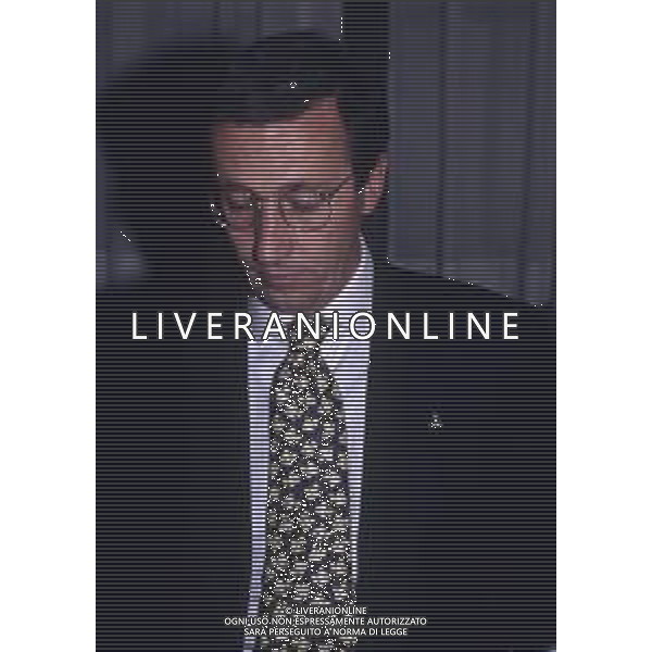 RETROSPETTIVA GIANFRANCO FINI POLITICO NELLA FOTO GIANFRANCO FINI A MILANO NELL\'ANNO 1994 AG ALDO LIVERANI SAS 