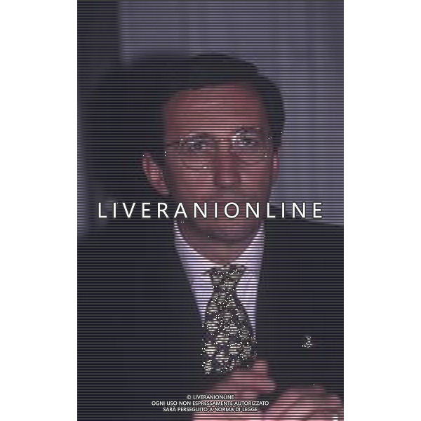 RETROSPETTIVA GIANFRANCO FINI POLITICO NELLA FOTO GIANFRANCO FINI A MILANO NELL\'ANNO 1994 AG ALDO LIVERANI SAS 